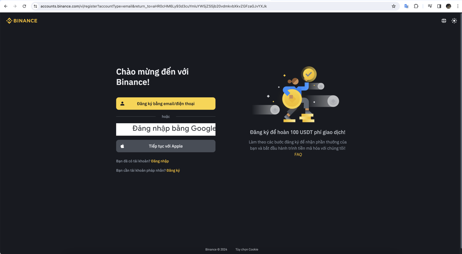 Hướng dẫn tạo tài khoản Binance chi tiết, nhanh chóng nhất 2025